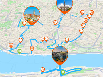 Complete 7.2 km circuit: From the historic center to the cellars of Vila Nova de Gaia.