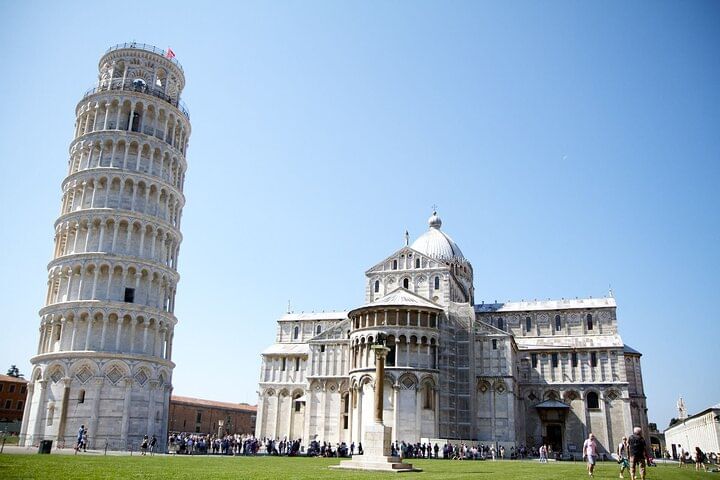 Piazza dei Miracoli in Pisa with the Cathedral and Leaning Tower