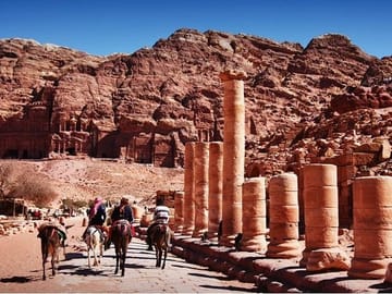 Explore the rose-red city of Petra