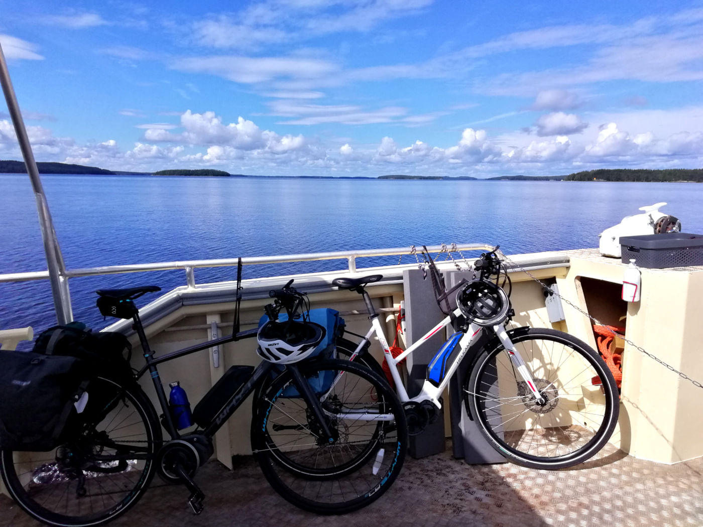 Cycle ferry on lake Saimaa