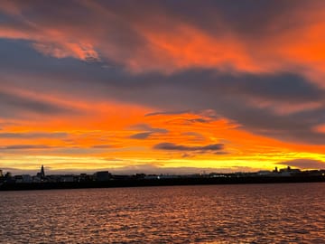 Sunset views from Reykjavík Harbour