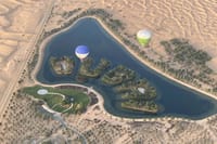 The beautiful view of desert from the sky