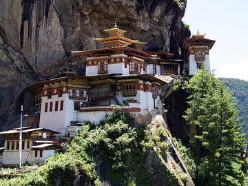 The famous 17th century Paro Taktsang popularly known as "Tiger's Nest"