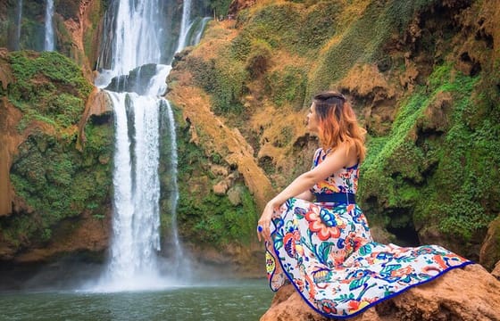 Small group Ouzoud Waterfall Guided Tour Boat Ride from Marrakech