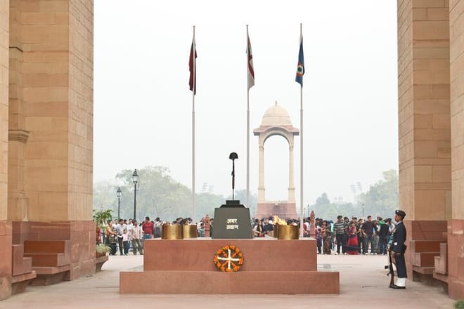 The war memorial at India Gate in New Delhi