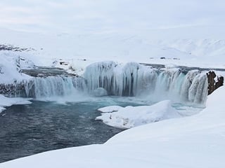 Go&eth;afoss in winter