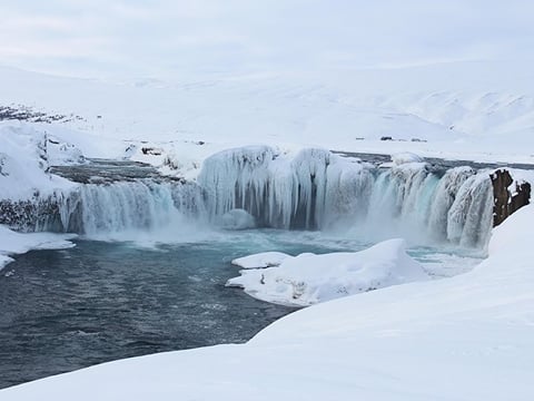Go&eth;afoss in winter