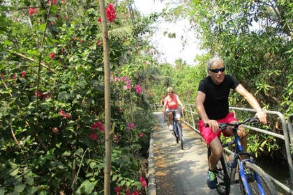 Bicycle Sightseeing Tour in Bangkok with River Crossing