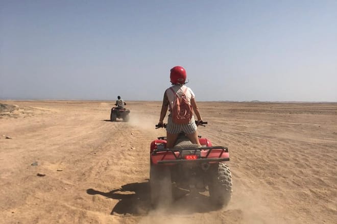 AِTV Quad Sunset Safari &amp; Camel Ride With Transfer - Hurghada