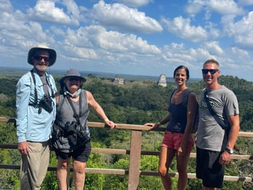 Guest view from lookout point at Tikal