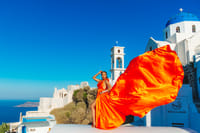 Santorini flying dress photo 6