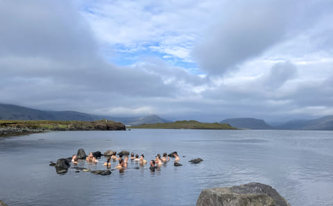 Private Tour of Hvammsvik Hot Springs and Þórufoss Waterfall