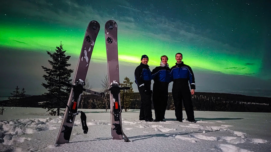 Ski Trekking under the Northern Lights in Lapland