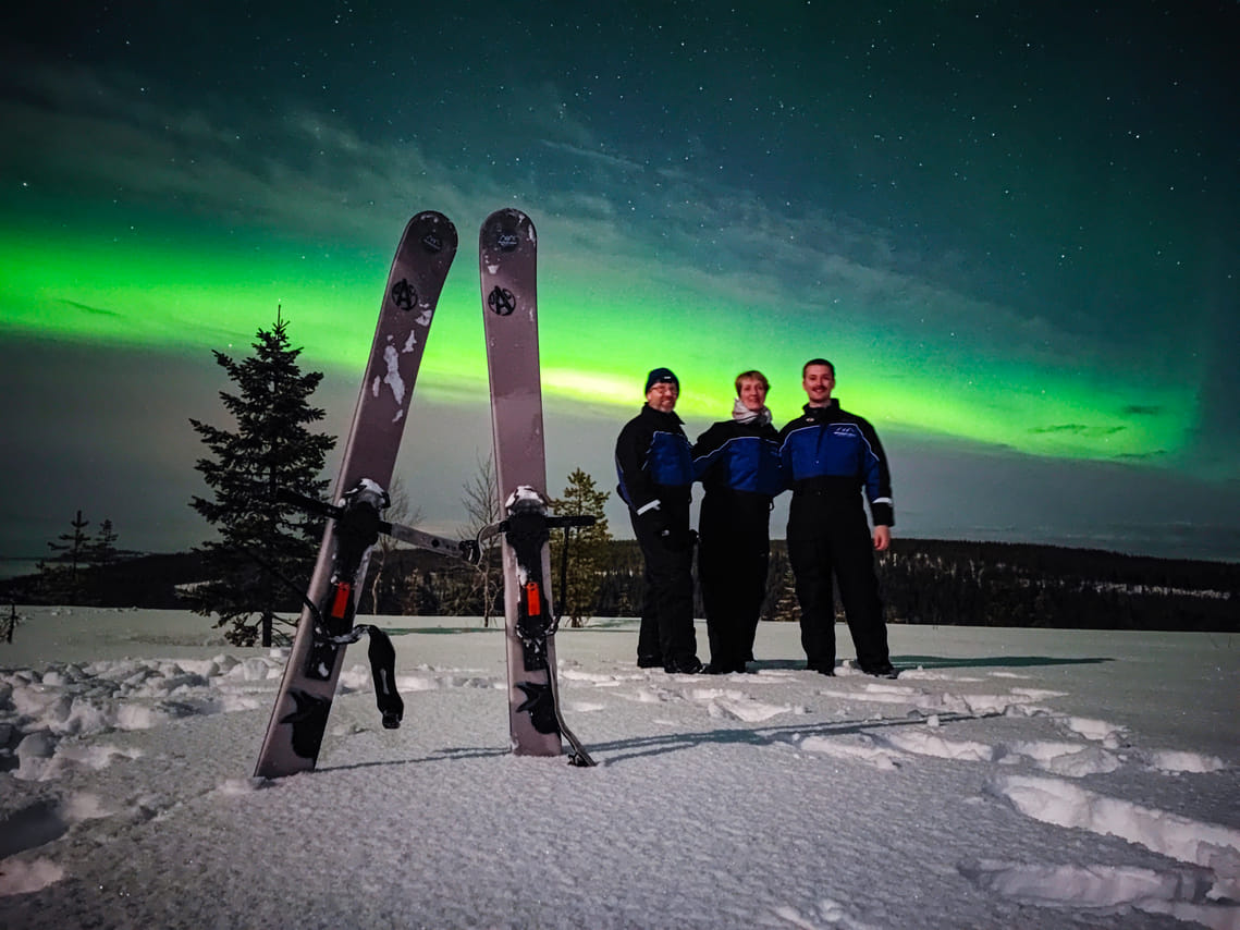 Ski Trekking under the Northern Lights in Lapland