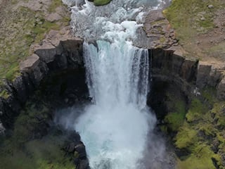 Rjúkandi Waterfall from above