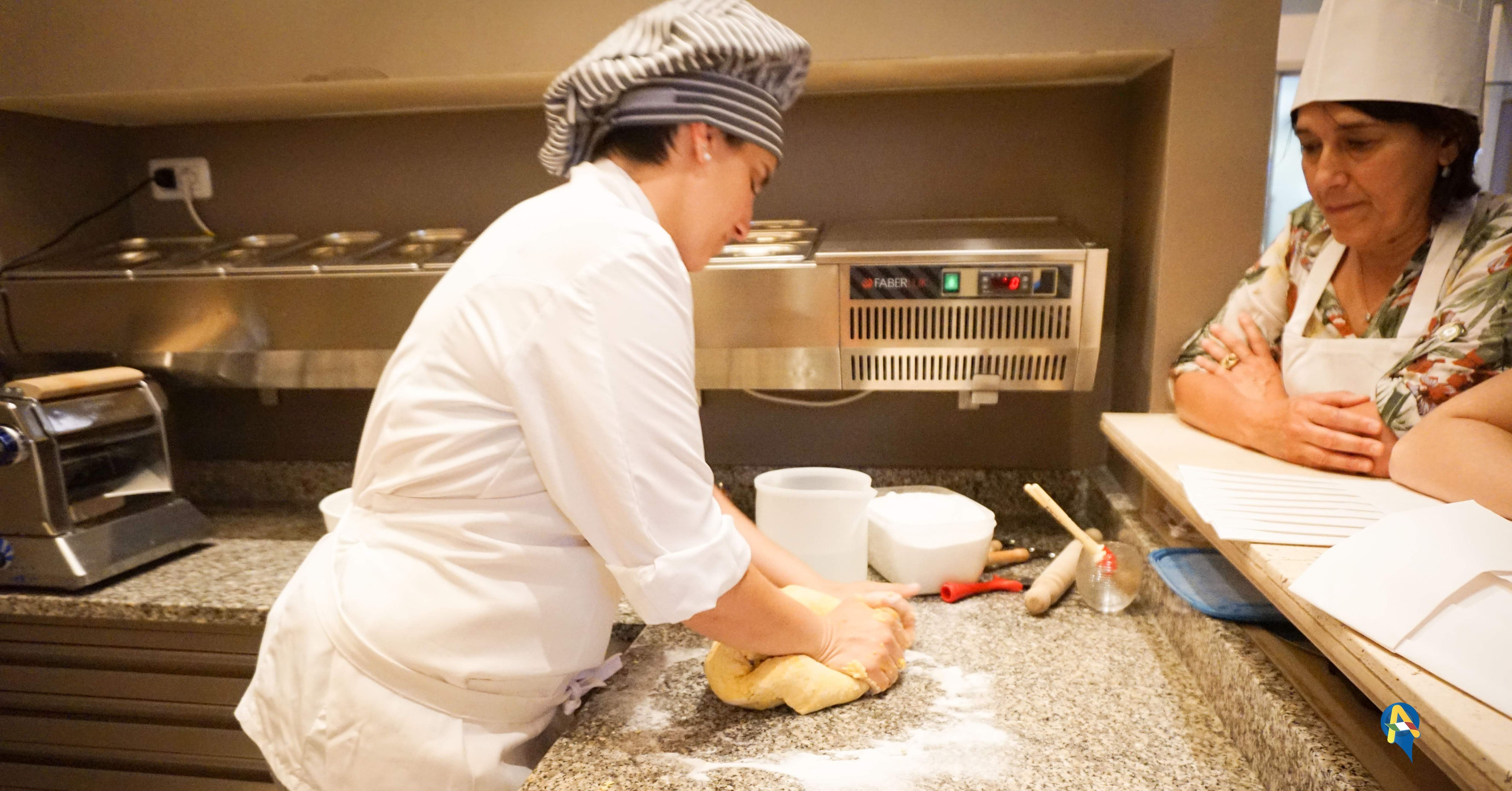 Our expert chef preparing hand-made pasta 