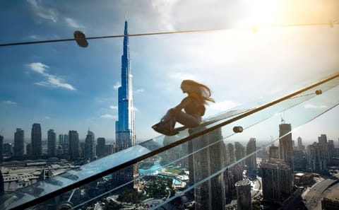 Sky Views Observatory and Desert Safari with BBQ Dinner in Dubai