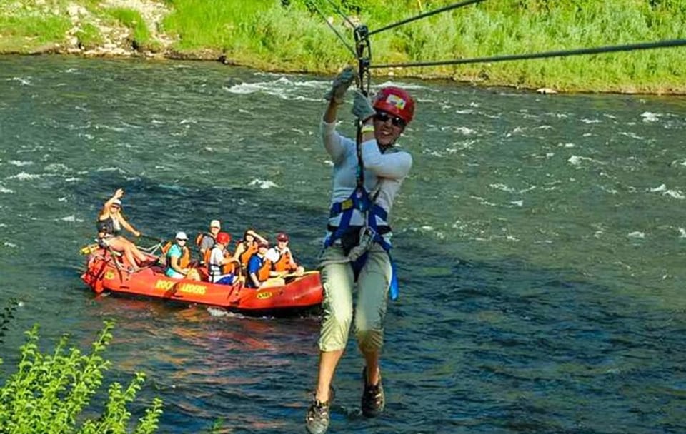 Rafting Buggy Ride and Zipline Adventure with Pickup