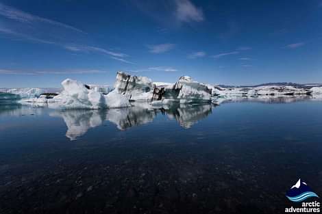Iceland glacier lagoon during 2 day south coast tour Iceland