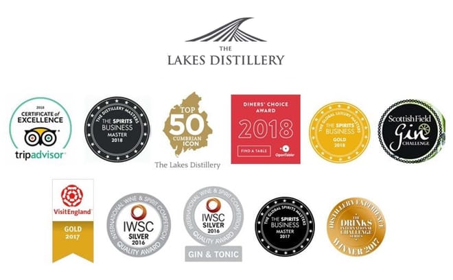The Lakes Distillery's awards