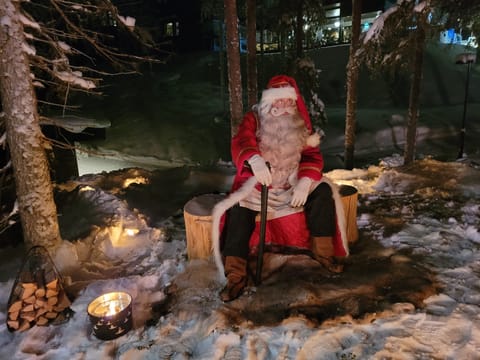 Santa visit in his secret place