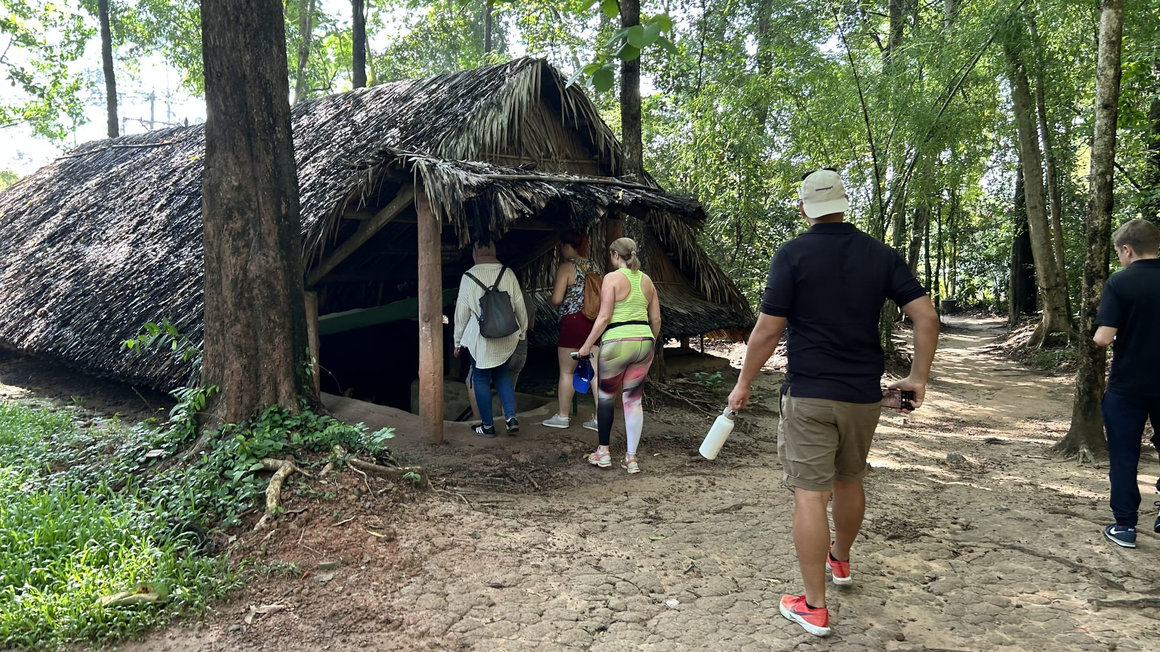Guests visiting Cu Chi Tunnels with Travelmates