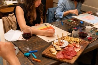 Guided Painting with Unlimited Wine Sant'Ambrogio Florence