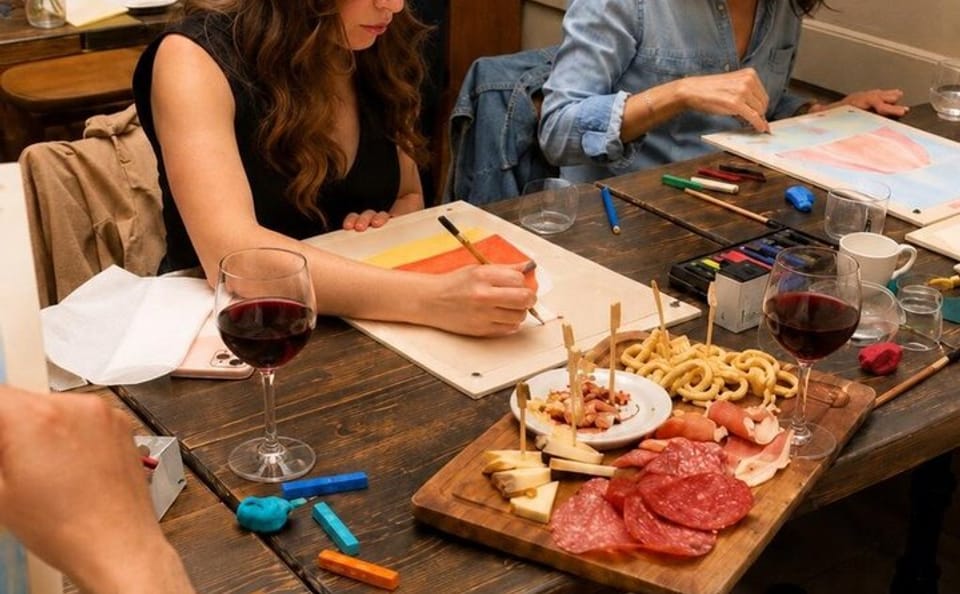 Guided Painting with Unlimited Wine Sant’Ambrogio Florence