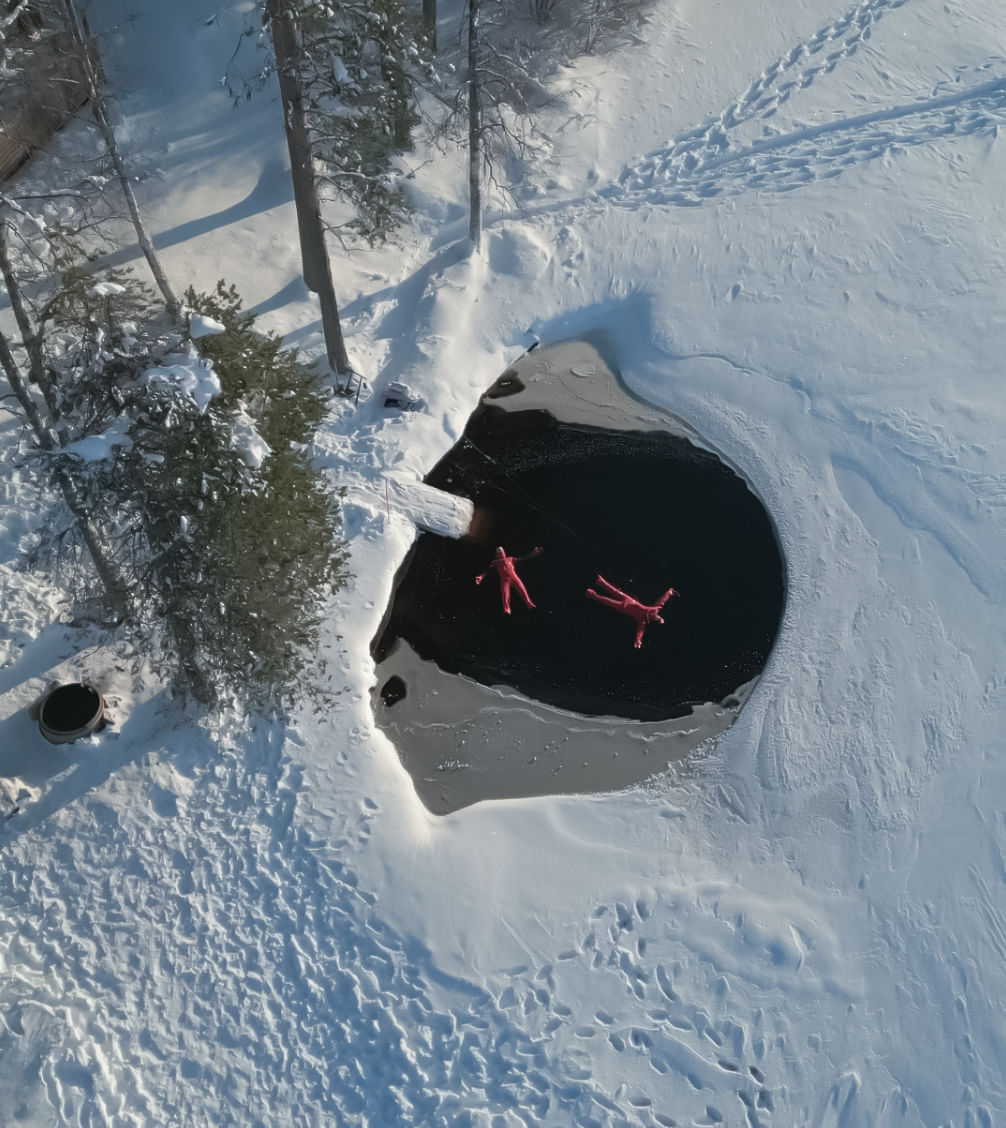Float Your Cares Away: Arctic Ice Floating in Rovaniemi