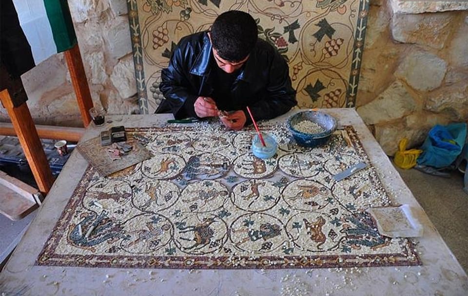 Private Full-Day Mosaic Tour with Umm er –Rasas & Workshop Experience from Amman