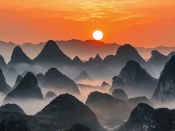 Yangshuo: Sunset & Scenic Afternoon Tour with pickup