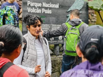 Guide providing information about the Volcano