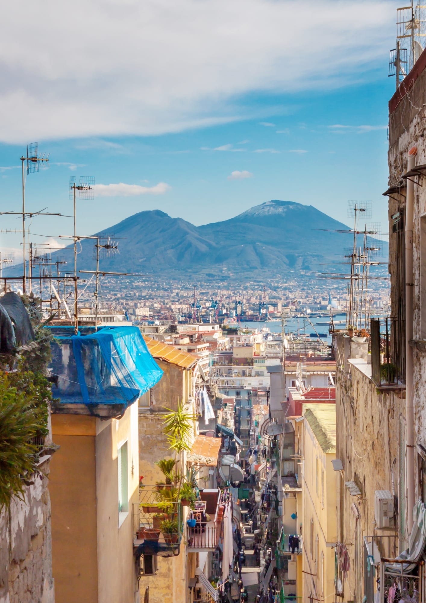 Admire Mount Vesuvius, coastal landscapes and colorful neighborhoods as you travel between Pompeii and Naples.