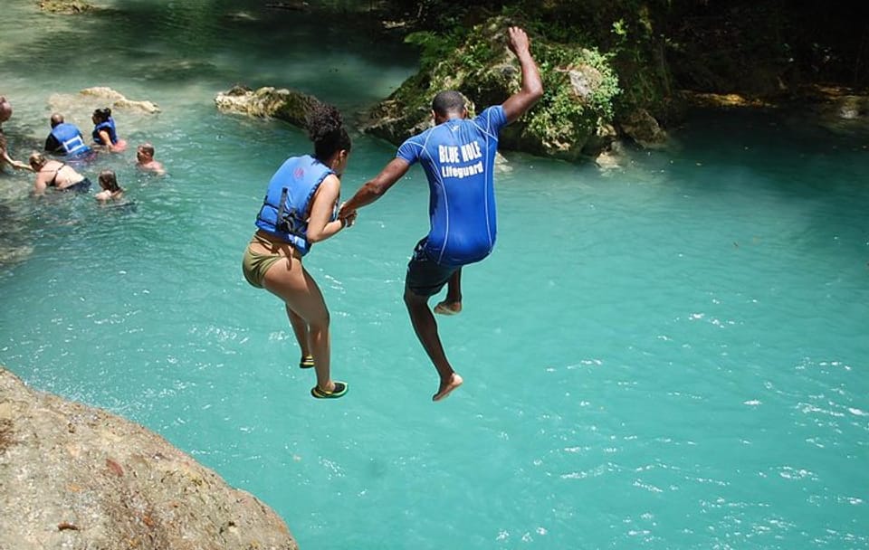 Blue Hole and Dunn's River Falls Tour from Falmouth