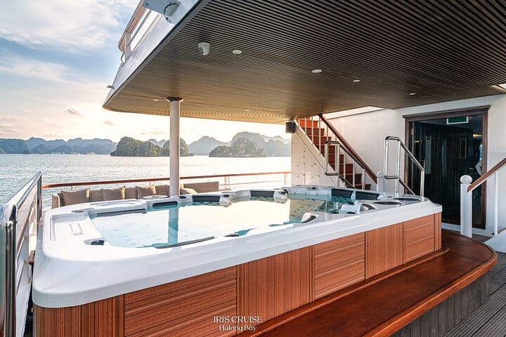 IRIS CRUISE - 5 Star Day Cruise - Halong Bay 1 Day - JACUZZI POOL