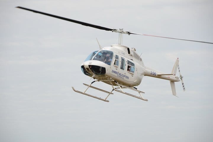 15 minutes scenic helicopter flight above Victoria Falls-Zimbabwe