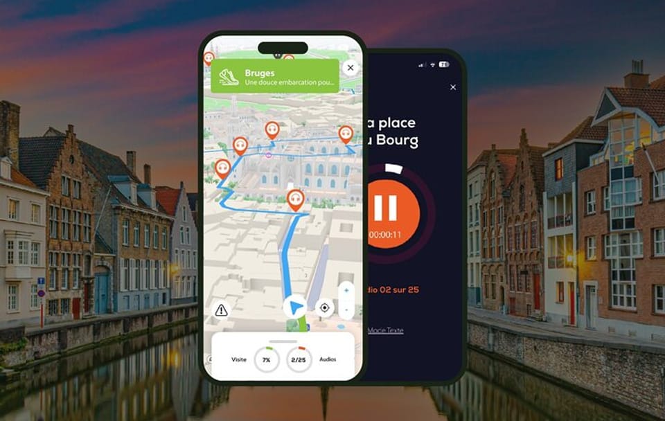 Bruges: Audio Guided Walking Tour (1h45 – 22 audio comments)