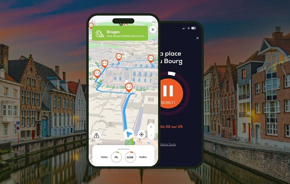 Bruges: Audio Guided Walking Tour (1h45 – 22 audio comments)