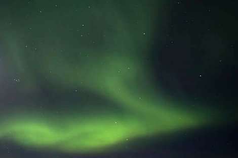Northern lights during 2 day south coast tour Iceland