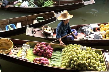 The Best of Damnoen Saduak (Floating) & Maeklong (Railway) Market