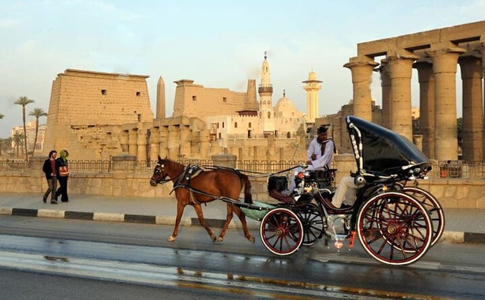 Horse Carriage Ride Tour Along Luxor's Scenic Nile Corniche