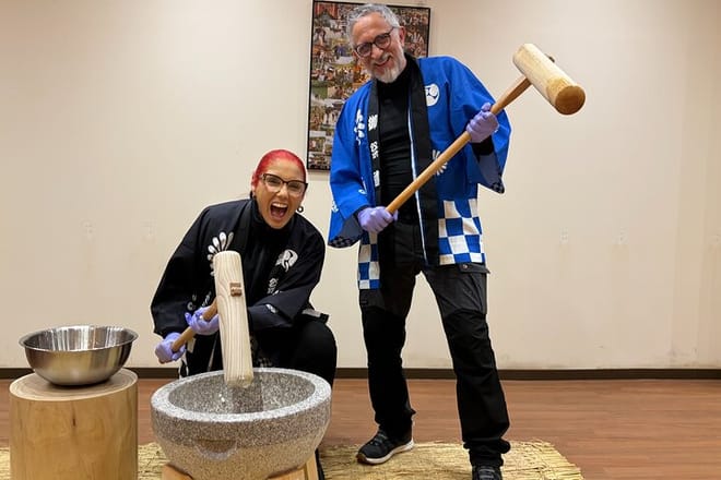 Kyoto Traditional Mochi Pounding Experience with Tasting