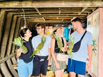 visit local pineapple boat in Cai Rang Floating Market