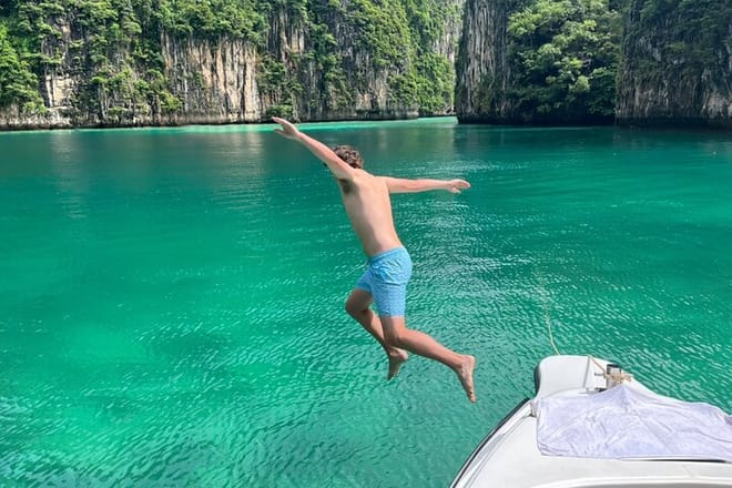Boat Jumping at Pileh Lagoon