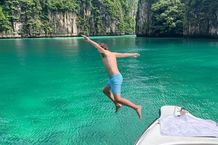 Boat Jumping at Pileh Lagoon