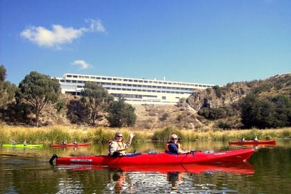 Kayaking to Uros Floating Islands at Lake Tititica