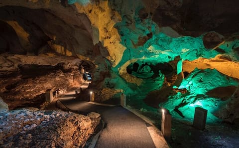 Green Grotto Caves and Dunn's River Falls Tour from Montego Bay