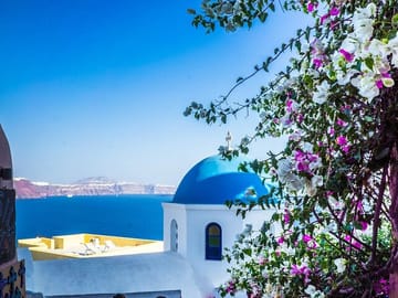 Blue domed churches of Santorini
