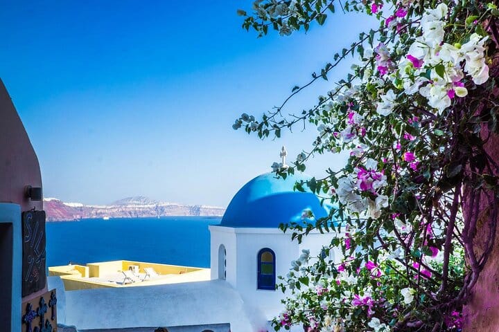 Blue domed churches of Santorini