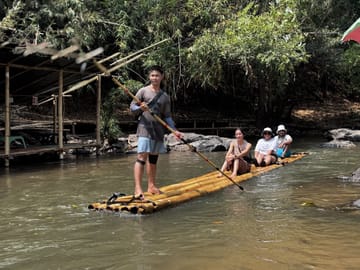Day for Elephant & Bamboo Rafting Adventure Meets Natural Beauty